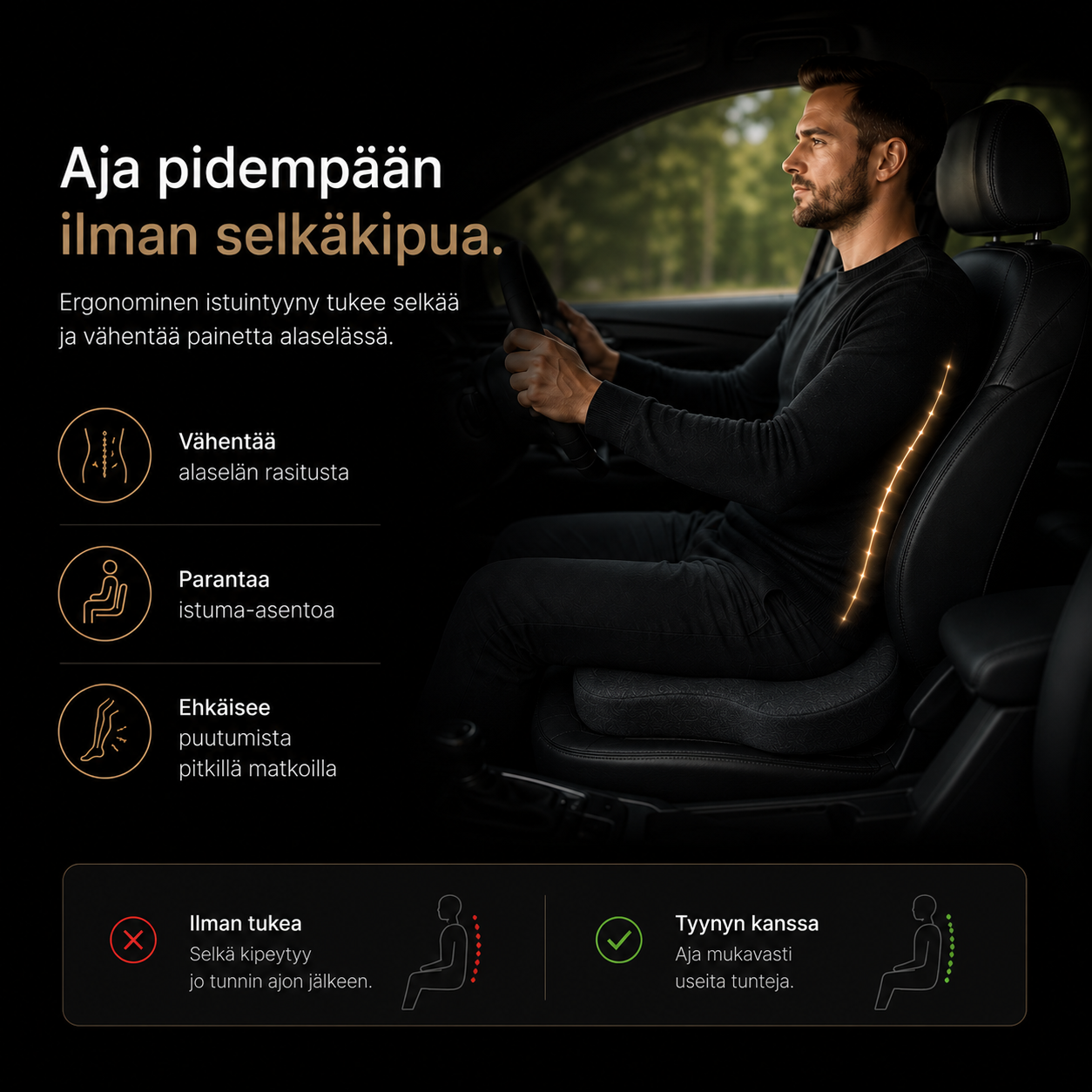 Ergonominen istuintyyny