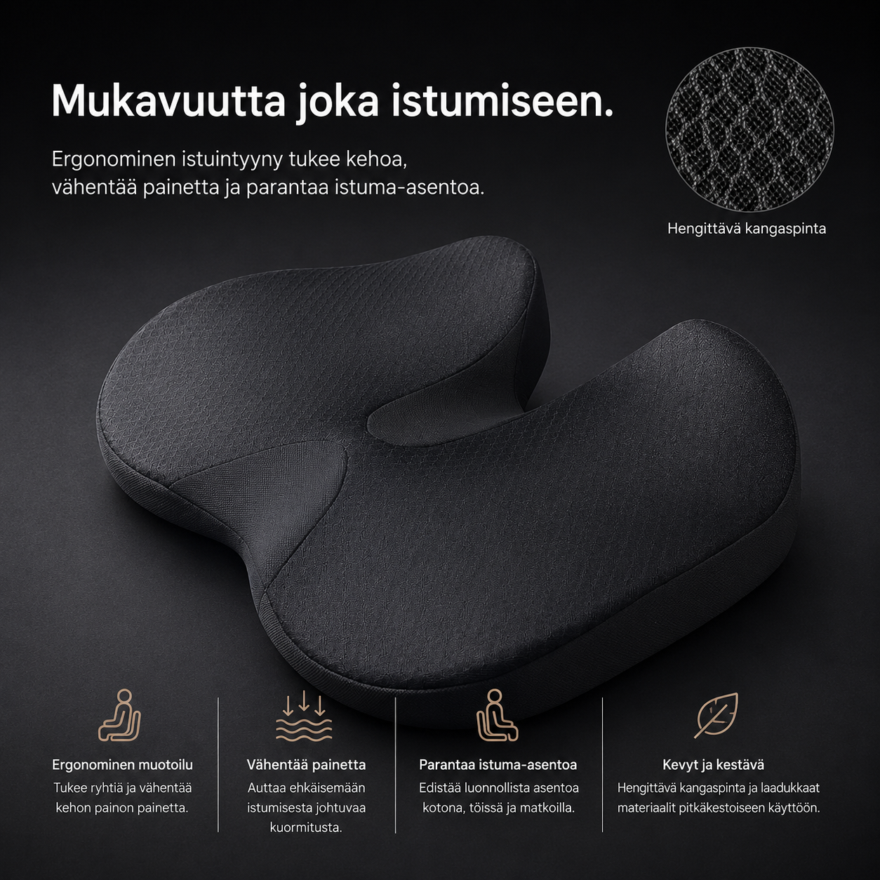 Ergonominen istuintyyny